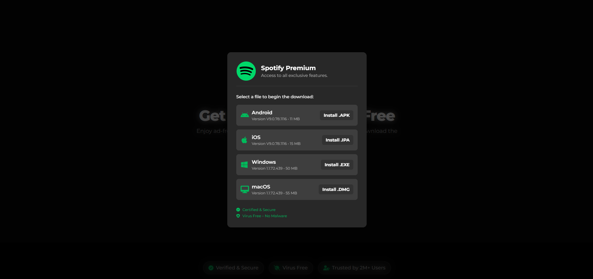 SpotyMod offline downloads feature.